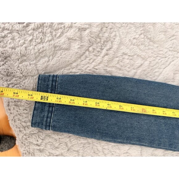 Versona Women’s Denim Jean Jacket Small Medium Wash Raw Hem Button Front Stretch - Picture 10 of 10